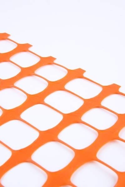 Orange plastic net sample display